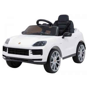 Elektrinė mašinėlė vaikui Porsche Cayenne 12V (Balta)